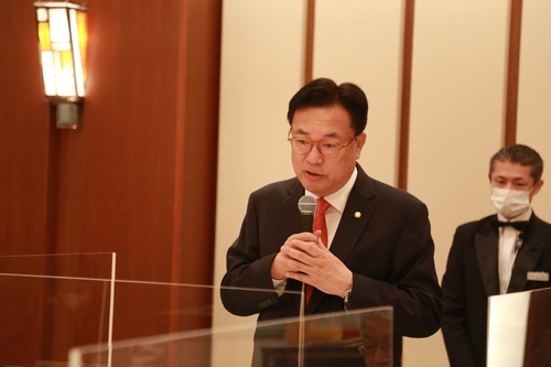 韓国代表団「両国共同の利益を」　日韓議連に協力呼び掛け