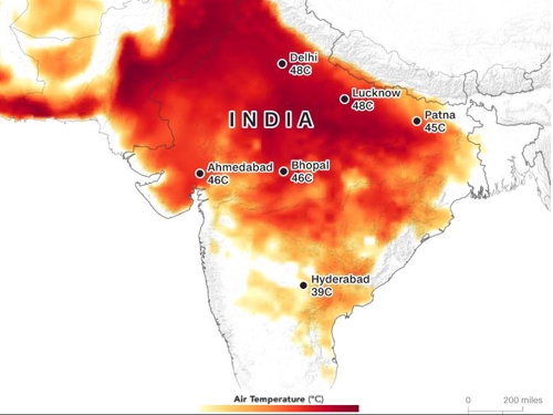 펄펄 끓는 인도, 100명 이상 사망…