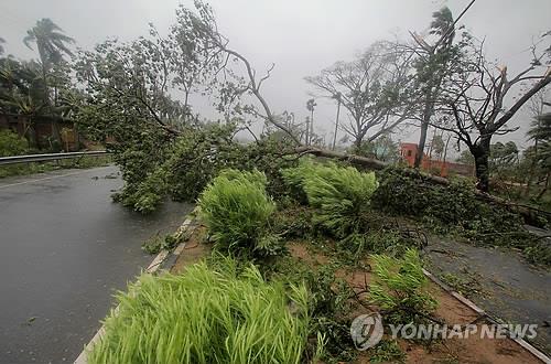 지난 5월 사이클론 파니로 인해 피해를 본 인도 동부 지역 모습. [EPA=연합뉴스]