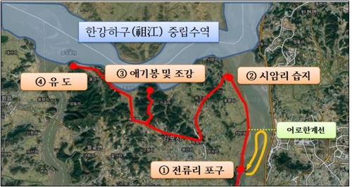 김연철 장관, 한강하구 현장 방문지