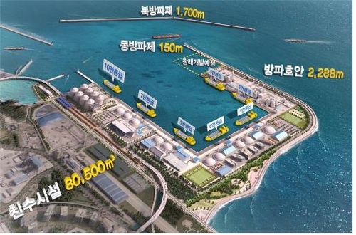 동해안 신항 개발도