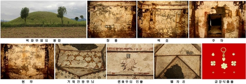 북한서 새로 발굴된 고구려 벽화고분…별자리·거북잔등무늬 그림도