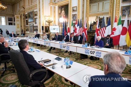 지난 4∼5일 영국 런던에서 열린 주요 7개국(G7) 재무장관 회의. [AFP=연합뉴스 자료사진]