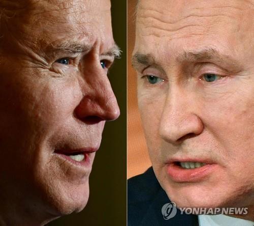 바이든(왼쪽) 미국 대통령과 푸틴(오른쪽) 러시아 대통령