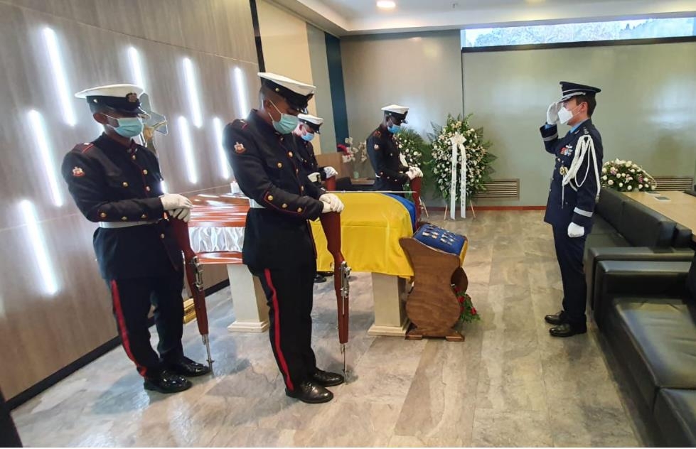콜롬비아 참전용사 리카우르테 장례식