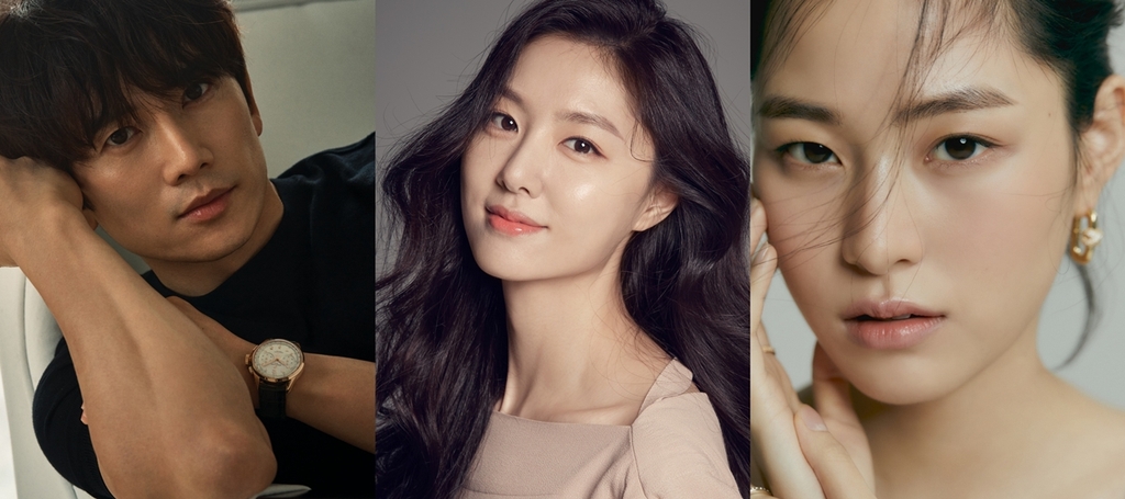 (왼쪽부터) tvN 새 드라마 '아다마스' 주연을 맡은 배우 지성, 서지혜, 이수경