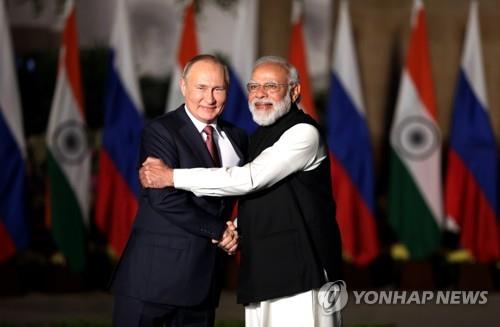 푸틴 러시아 대통령(왼쪽)과 모디 인도 총리 [EPA=연합뉴스 자료사진]