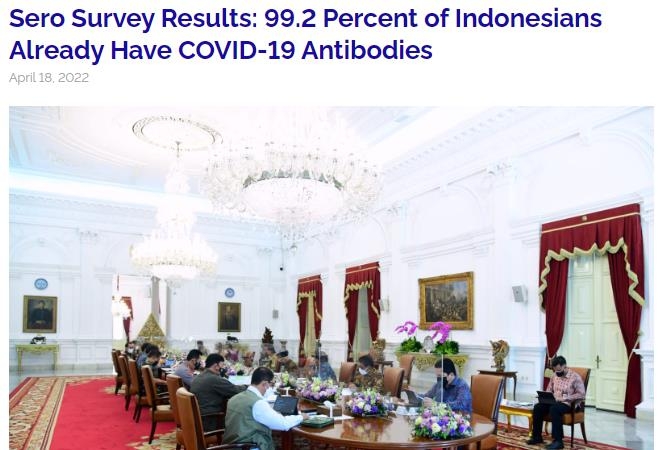 인도네시아 보건부 "국민 99.2% 코로나19 항체 보유"