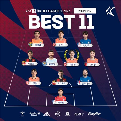K리그1 12라운드 베스트11