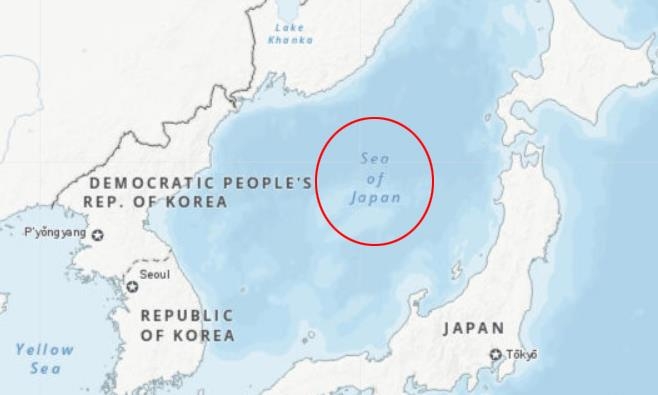유엔 운영 '지리공간' 사이트 내 일본해를 단독 표기한 지도