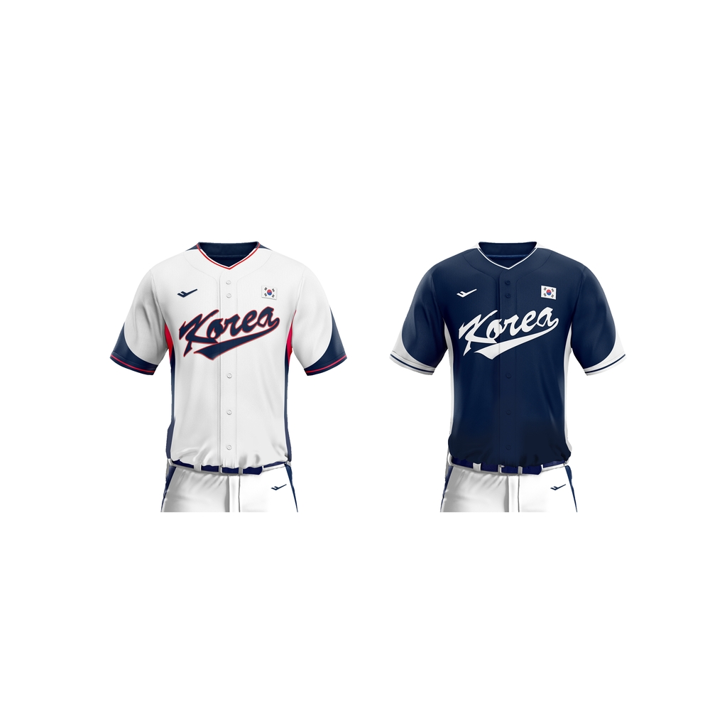 프로스펙스가 제작하는 야구·소프트볼 국가대표팀 유니폼 시안