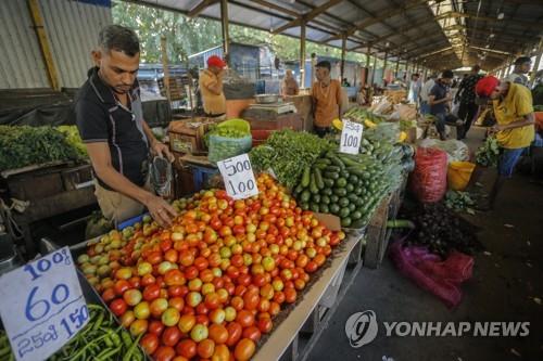 스리랑카 콜롬보의 한 시장.