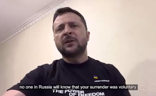 젤렌스키, 러시아 군인들에 "투항하라, 비밀 보장한다"