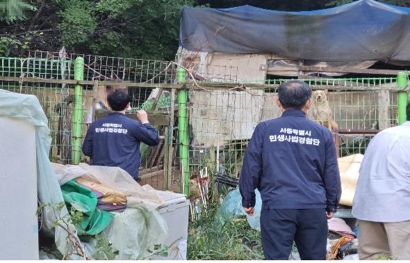 동물학대 의심 현장을 점검하는 서울시 민생사법경찰단