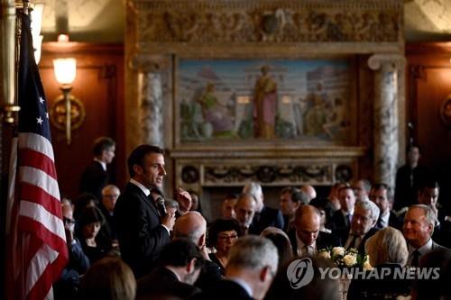 미국을 국빈 방문중인 마크롱 대통령