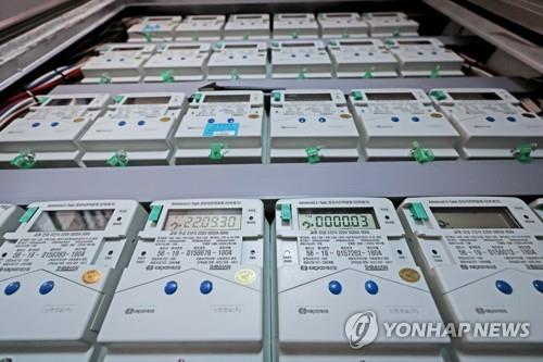 서울 시내의 한 오피스텔에 설치된 전기계량기
