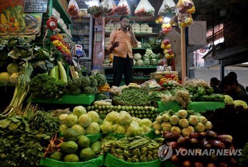 인도 콜카타의 한 시장.