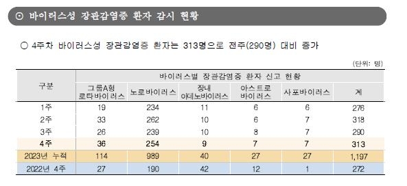 독감 환자 한달새 감소세 지속…겨울 장염·식중독은 증가 - 2