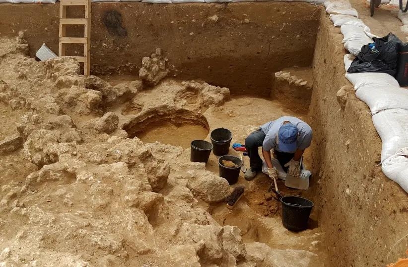 대형 구리 낚싯바늘이 발견된 이스라엘 아슈켈론의 금석병용시대 유적지.