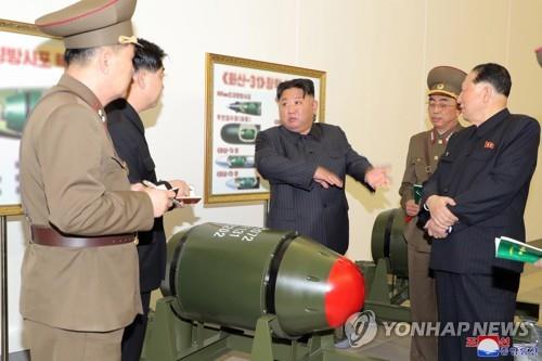 북한이 공개한 전술핵탄두 '화산-31'
