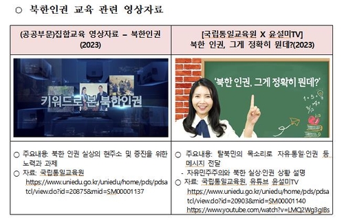 교육부, 통일 교육주간 맞아 학습 자료 제공