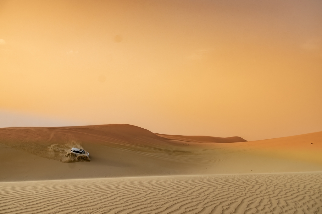 고요한 사막을 가로지르는 사막 사파리 [사진/성연재 기자] 