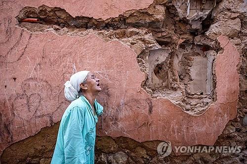 모로코 강진 피해 마라케시 옛 시가지 주민