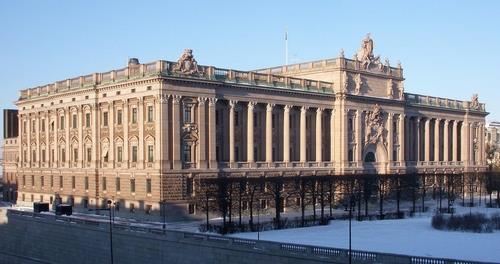스웨덴 스톡홀롬 국회의사당 모습