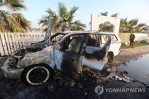 이스라엘군에 오인 폭격을 당한 국제구호단체 월드센트럴키친(WCK) 차량 [로이터 연합뉴스 자료사진. 재판매 및 DB 금지]