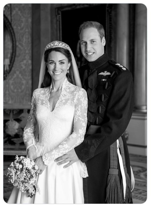 윌리엄 영국 왕세자와 케이트 미들턴 왕세자빈 결혼사진