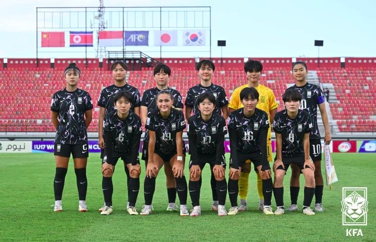 한국 U-17 여자 축구대표팀 선수들