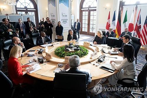 캐나다 퀘벡주서 열린 G7 외교장관회의