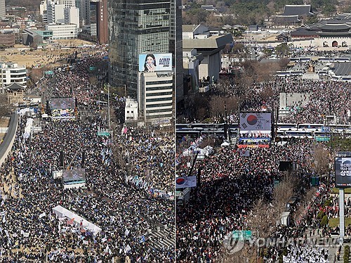 서울 시내 윤 대통령 탄핵 찬반 집회