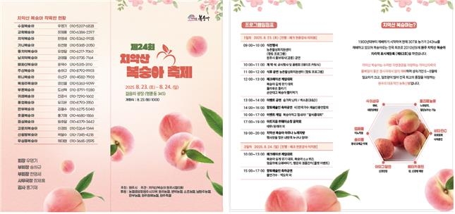 치악산복숭아 축제 안내문