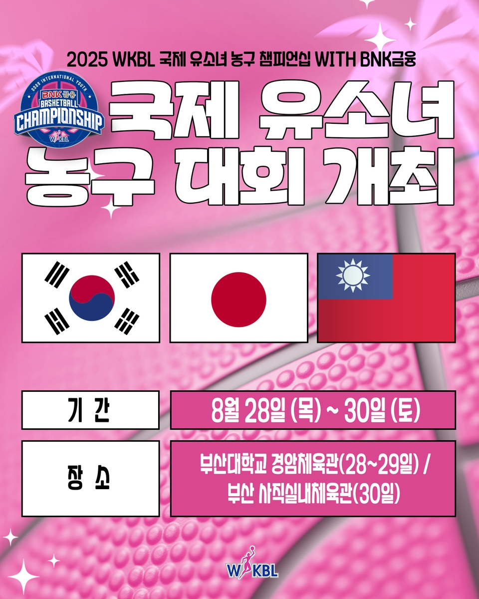 WKBL 국제 유소녀 농구대회, 28∼30일 부산서 개최