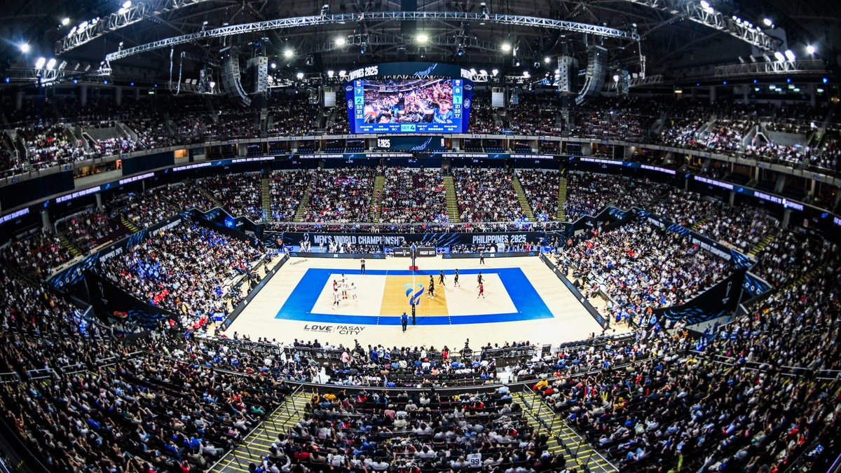 필리핀에서 열린 2025 FIVB 남자배구 세계선수권 장면
