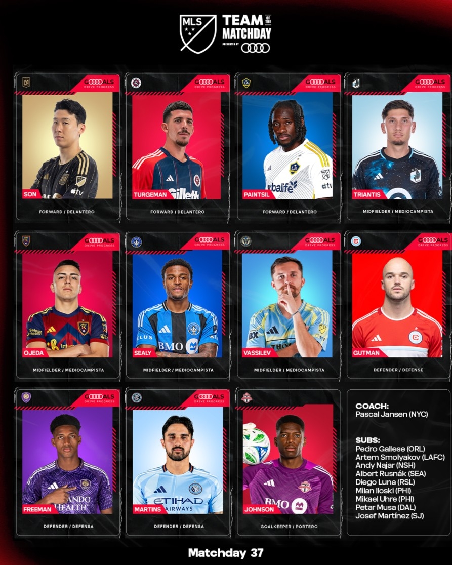 MLS 매치데이 37 '베스트 11'에 뽑힌 손흥민