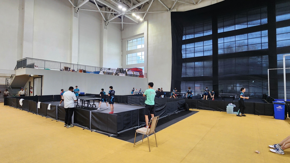 인도 현지에서 적응 훈련 중인 남녀 탁구 대표팀