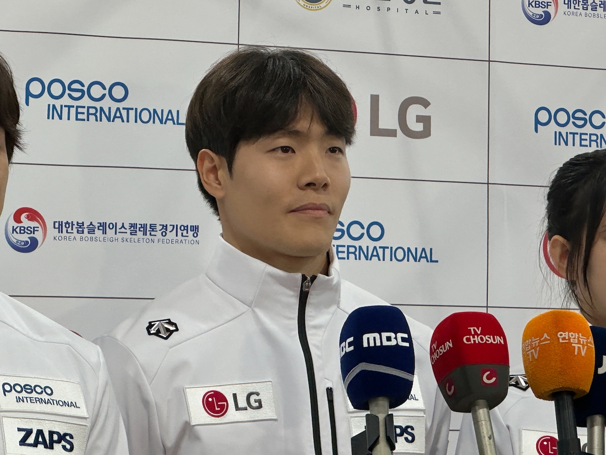 부상 털자마자 올림픽 도전 스켈레톤 정승기 "목표? 금메달!"
