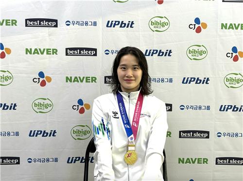 [전국체전] 한국기록 2개 갈아치운 한다경 "재촉 대신 나를 믿은 덕분"