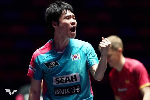 탁구 장우진, WTT 프랑스 대회서 대만 간판 린윈루 꺾고 8강행