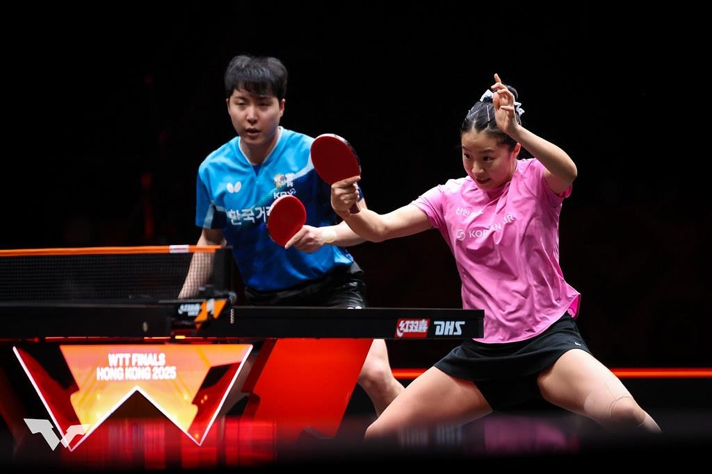 WTT 파이널스 혼합복식 우승을 차지한 임종훈-신유빈