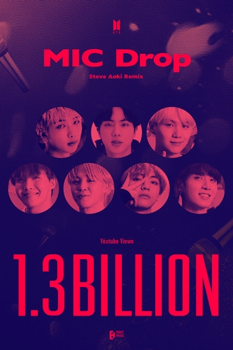 El vídeo musical de 'MIC Drop' de BTS supera los 1.300 millones de visualizaciones en YouTube