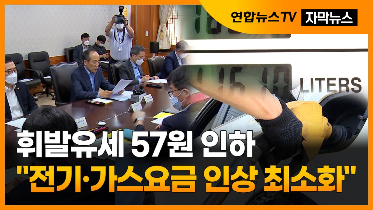 [자막뉴스] 휘발유세 57원 인하…"전기·가스요금 인상 최소화"