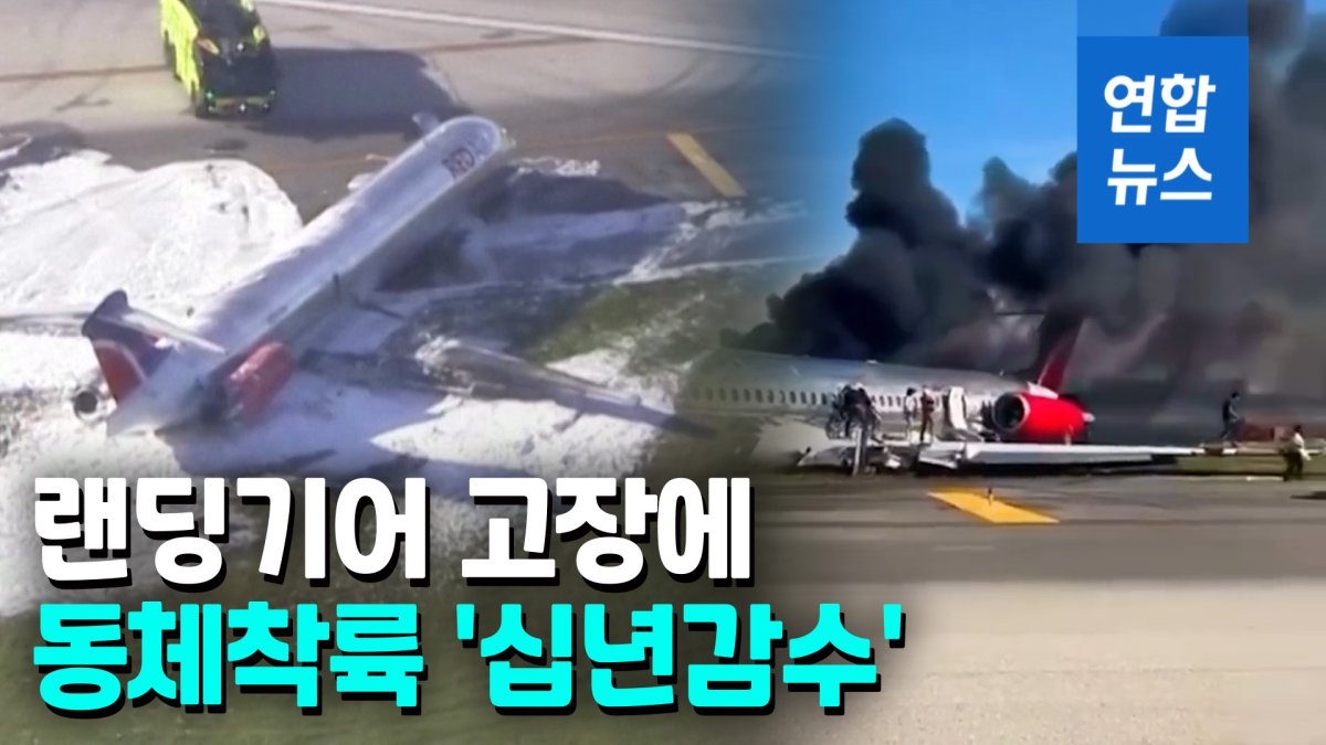 [영상] 126명 태우고 여객기 동체착륙…랜딩 순간 승객들은