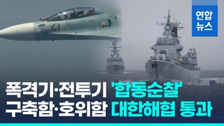 [영상] 중·러 공군 이틀째 '연합순찰'…중국 군함들은 대한해협 통과도