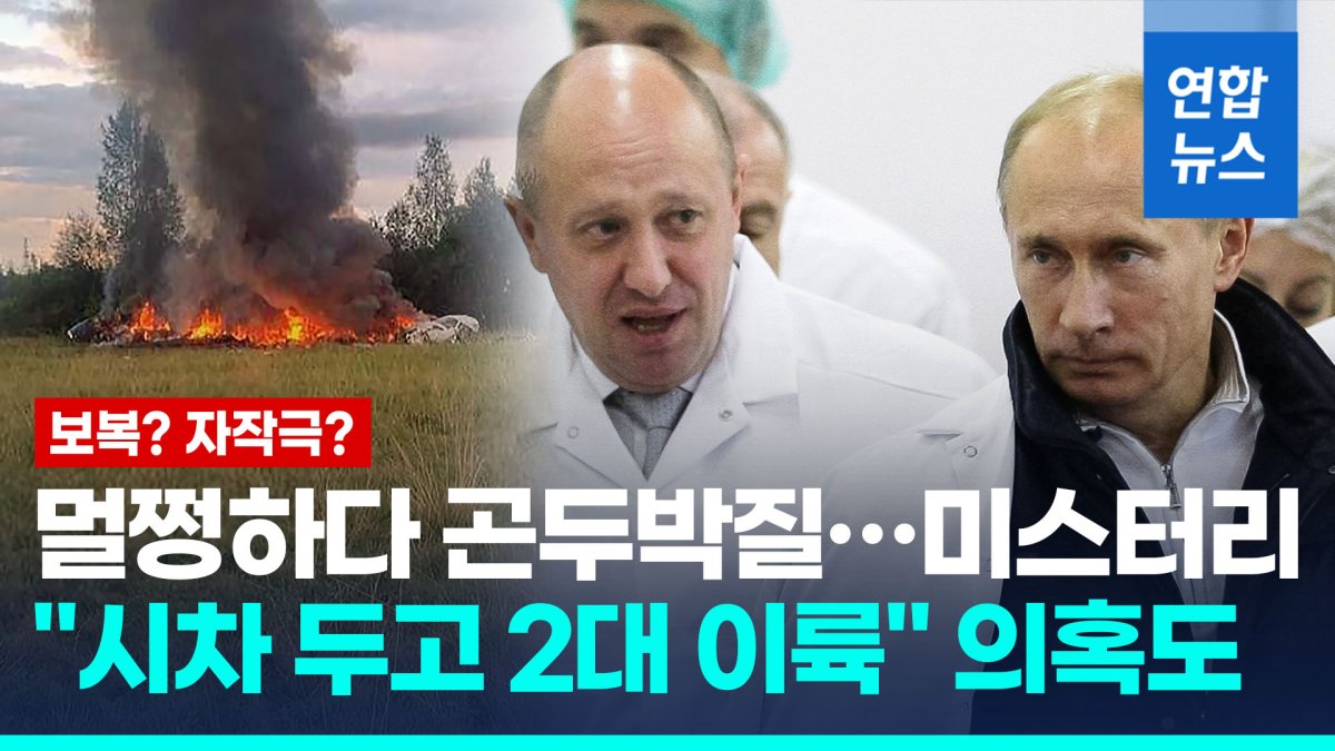 [영상] 프리고진 사망 '미스터리'…"순식간에 2.4㎞ 수직낙하"