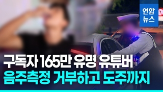 [영상] 음주측정 거부하고 도주…구독자 165만 유명 유튜버 체포