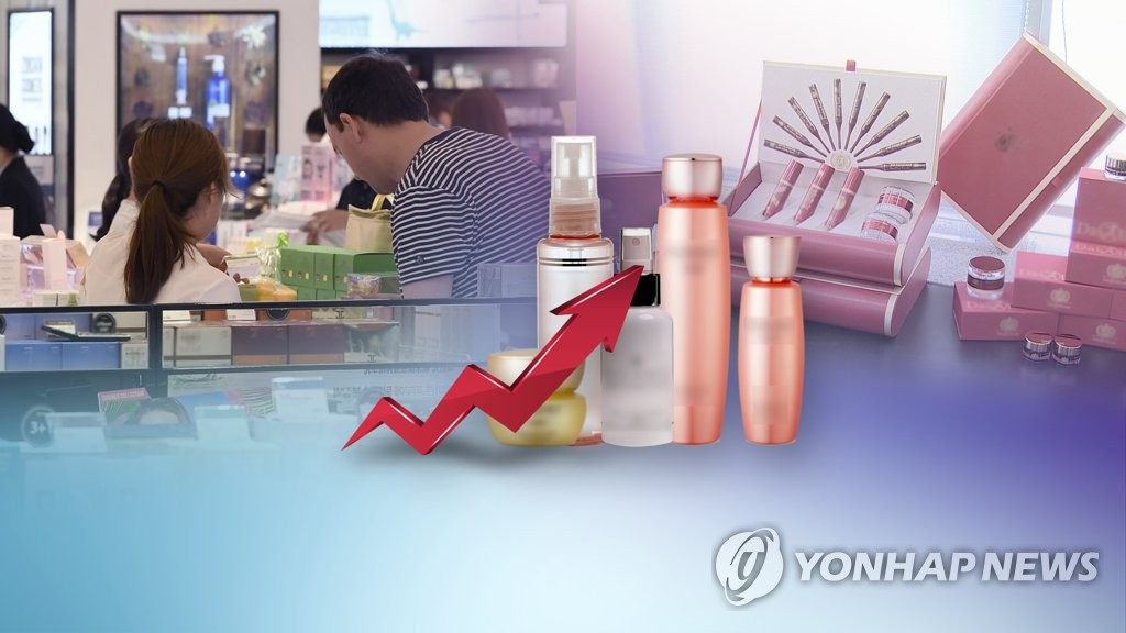 韓国の昨年の化粧品輸出額が前年比１６．１％増加した＝（聯合ニュースＴＶ）