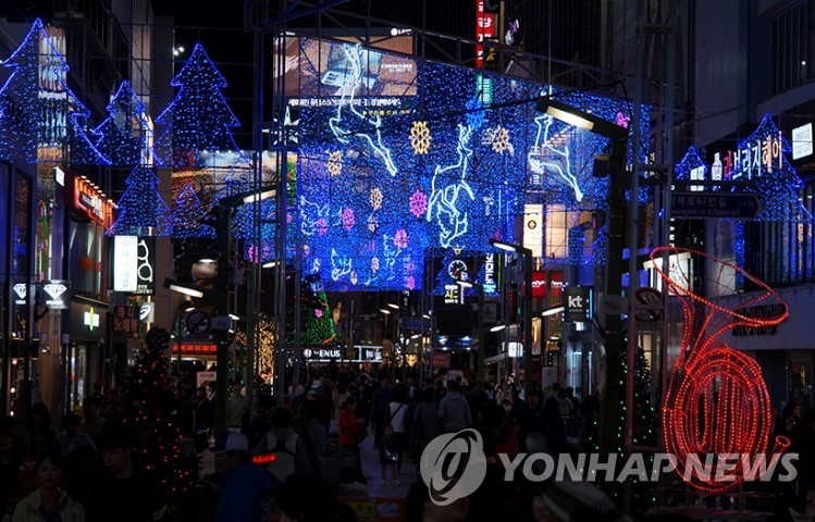 2019년 부산 크리스마스 트리 문화축제 모습